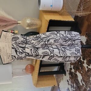 Black and White Floral Dress